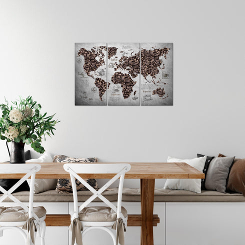Wandbilder Wohnzimmer XXL Küche Kaffee Moderne Bilder Weltkarte